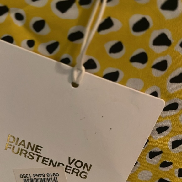 NWT💕 Diane Von Furstenberg Arlow Dress Dot Snake Goldenrodd Multi Size L - Picture 9 of 10